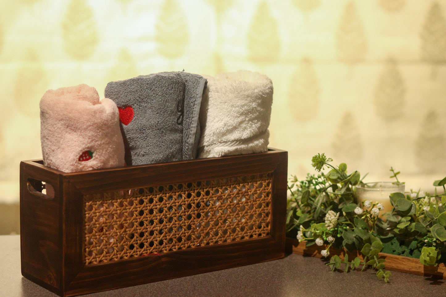 Cane Towel Box