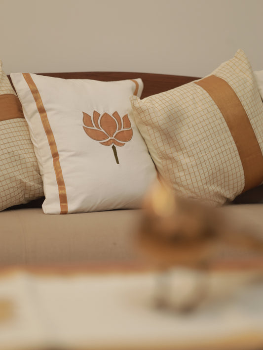 Applique work cushion covers