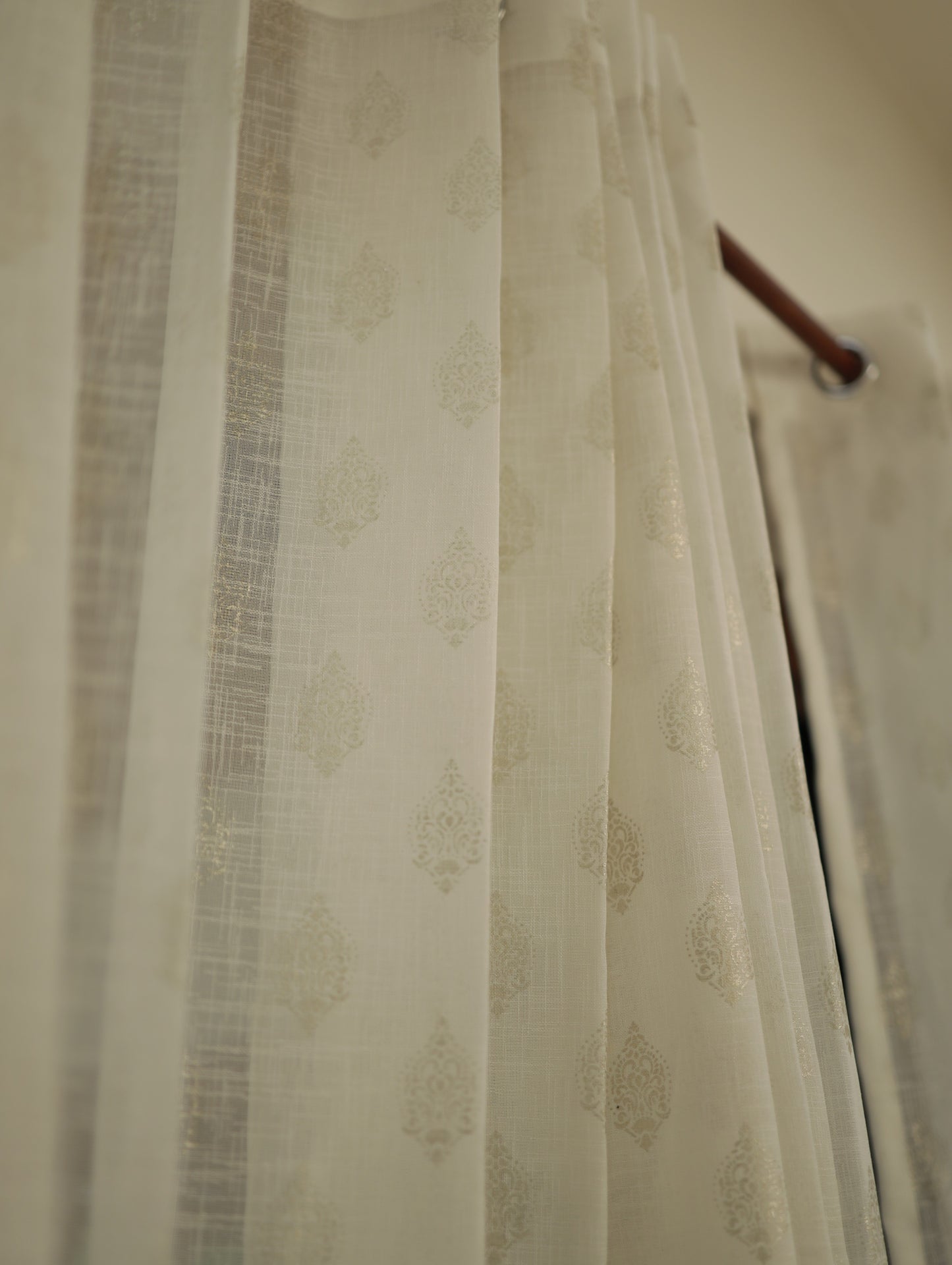 Linen Curtain with foil print