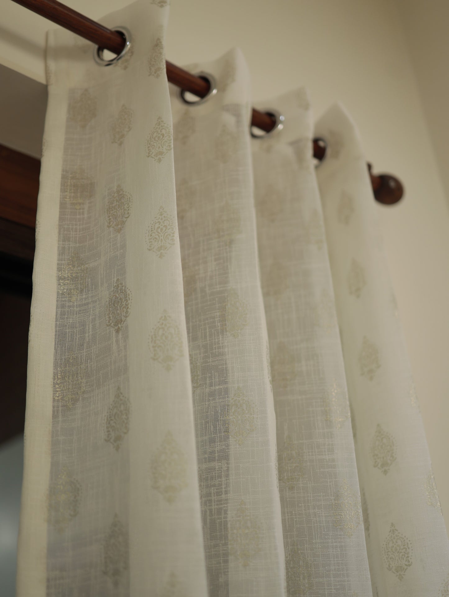 Linen Curtain with foil print