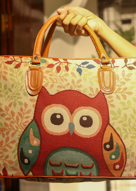 Owl Canvas Duffle Bag