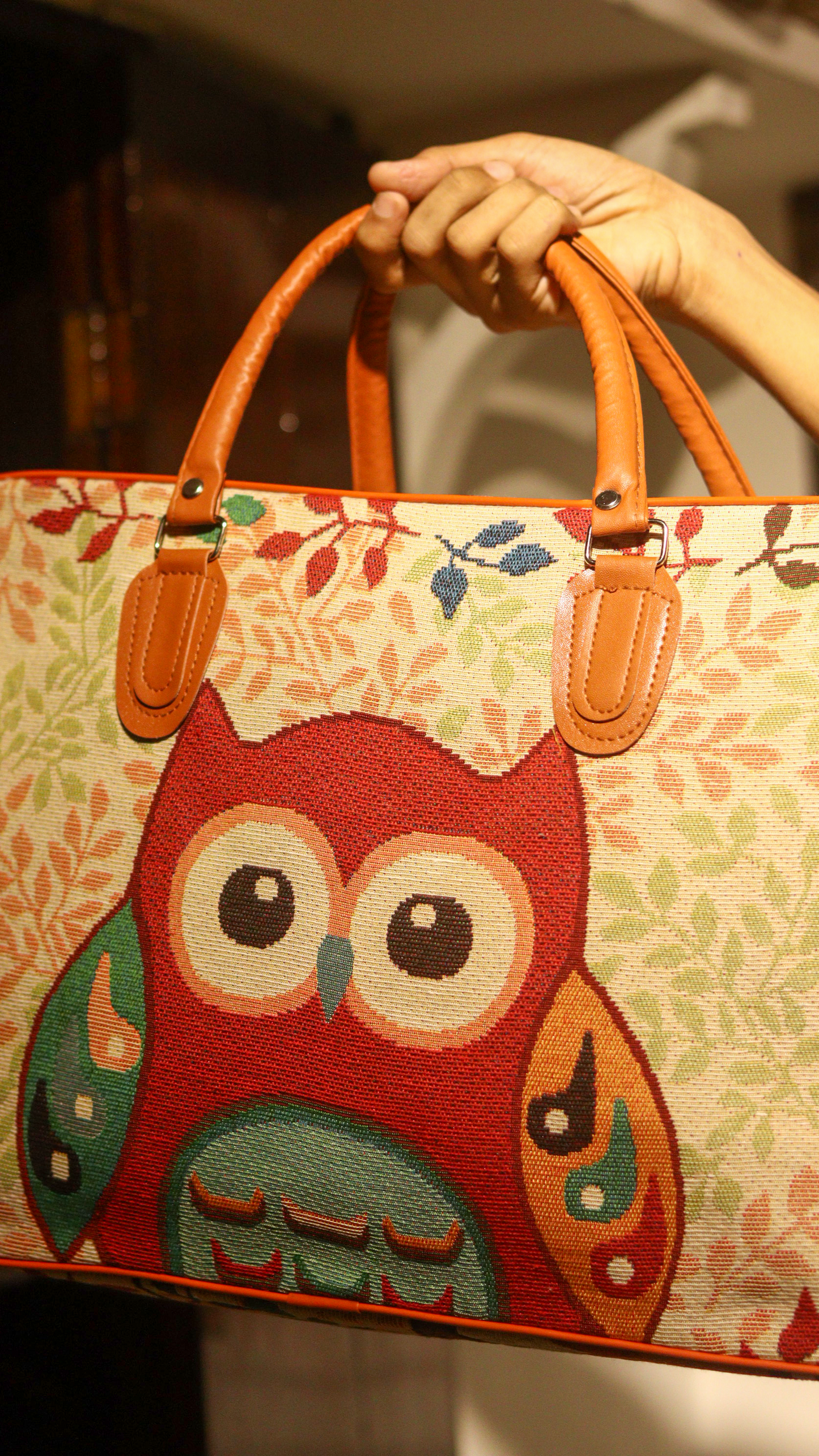 Owl Canvas Duffle Bag