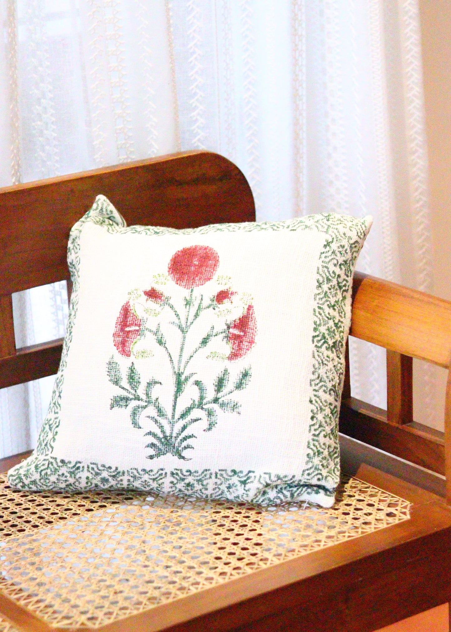 Hand Block Prints on Jute Cushion Covers