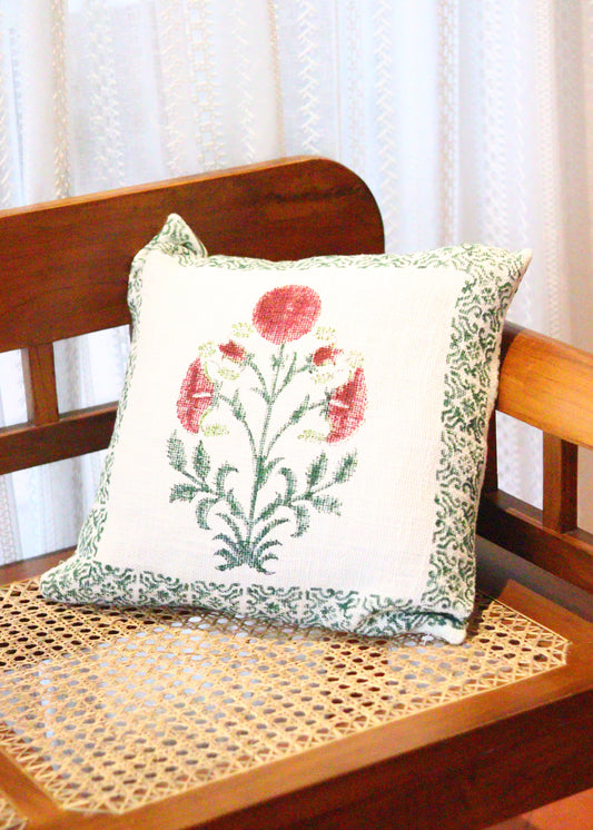 Hand Block Prints on Jute Cushion Covers