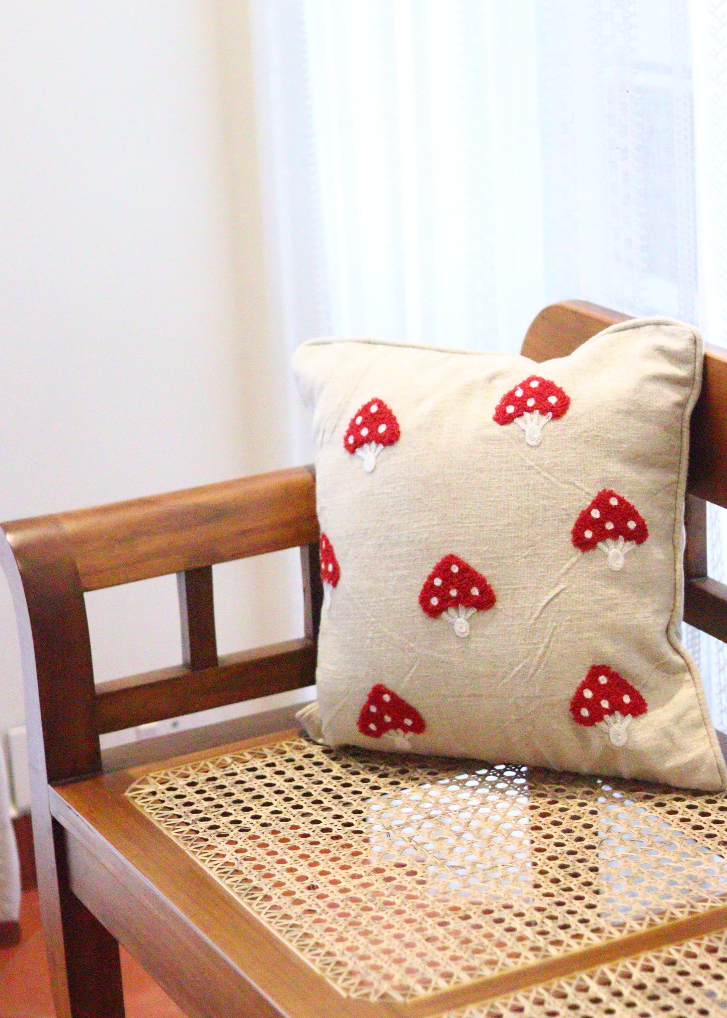 Embroidery on Jute  Cushion Covers