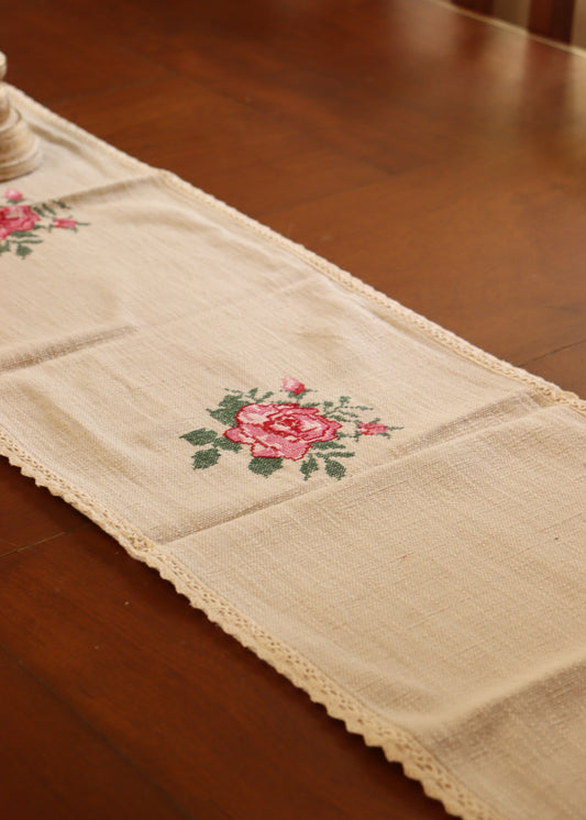 Cross Stitch Embroidery Table Runner