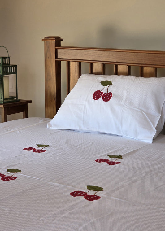 Applique work with embroidery